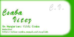 csaba vitez business card